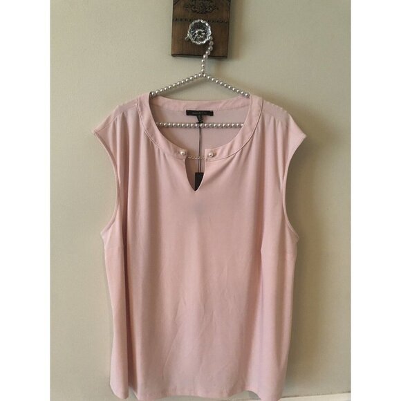 NWT Ellen Weaver Womens Size 3X Pink Sleeveless Top - Picture 1 of 5